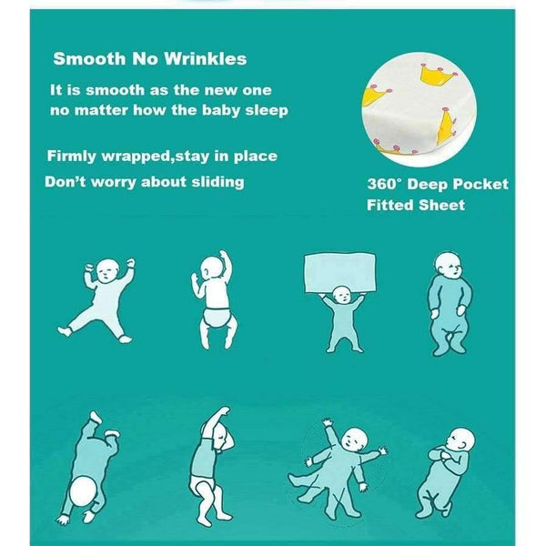 Planet Gates CLS0012 Fitted Baby Crib Sheet Printed 100% Cotton Nursery Bedding for Boy or Girl, Toddler Bedding ,Perfect Baby Shower Gift