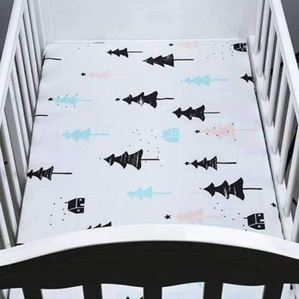 Planet Gates CLS0015 / China 100% Cotton Crib Fitted Sheet Soft Breathable Baby Bed Mattress Cover Potector  Cartoon Newborn Bedding For Cot Size 130*70cm