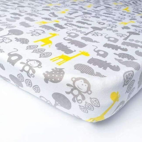 Planet Gates CLZ0005 100% Cotton Crib Fitted Sheet Soft Baby Bed Mattress Cover Protector Cartoon Newborn Bedding For Cot Size 130*70cm