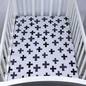 Planet Gates CLZ0010 100% Cotton Crib Fitted Sheet Soft Baby Bed Mattress Cover Protector Cartoon Newborn Bedding For Cot Size 130*70cm