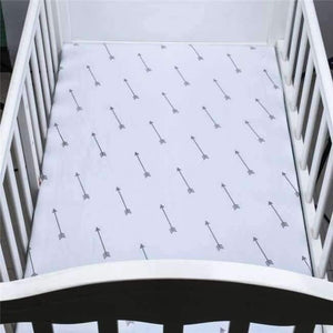 Planet Gates CLZ0011 100% Cotton Crib Fitted Sheet Soft Baby Bed Mattress Cover Protector Cartoon Newborn Bedding For Cot Size 130*70cm