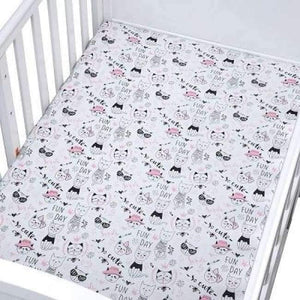 Planet Gates CLZ0014 100% Cotton Crib Fitted Sheet Soft Baby Bed Mattress Cover Protector Cartoon Newborn Bedding For Cot Size 130*70cm