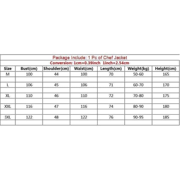 Planet Gates Coat1 / One Size Black Long Sleeve Master Cook Work Uniforms Restaurant Hotel BBQ Kitchen High Quality Workwear Clothing Food Service Chef Tops