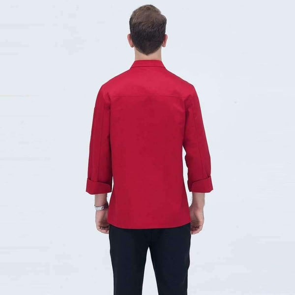 Planet Gates Coat1 / One Size Black Long Sleeve Master Cook Work Uniforms Restaurant Hotel BBQ Kitchen High Quality Workwear Clothing Food Service Chef Tops