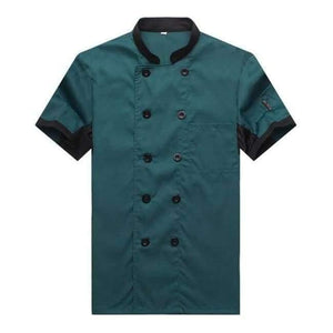 Planet Gates coat1 / XL Breathable Mesh Patchwork Short Sleeve Check Kitchen Cooking Uniforms Catering Hotel Restaurant Waiter Work Clothing Overalls