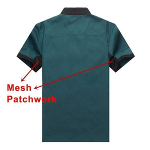 Planet Gates coat2 / XL Breathable Mesh Patchwork Short Sleeve Check Kitchen Cooking Uniforms Catering Hotel Restaurant Waiter Work Clothing Overalls