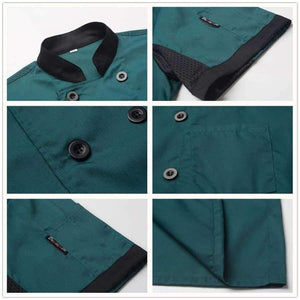 Planet Gates coat2 / XL Breathable Mesh Patchwork Short Sleeve Check Kitchen Cooking Uniforms Catering Hotel Restaurant Waiter Work Clothing Overalls