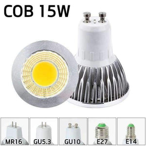 Planet Gates COB 15W / E14 85V-265V / No, Cold White Led Bulb Spotlight MR16 GU10 Light E27 E14 Spot Lamp 2835 SMD Lampada GU5.3 220V 110V 12V 3W COB bulb 9W 12W 15W For Home Decor