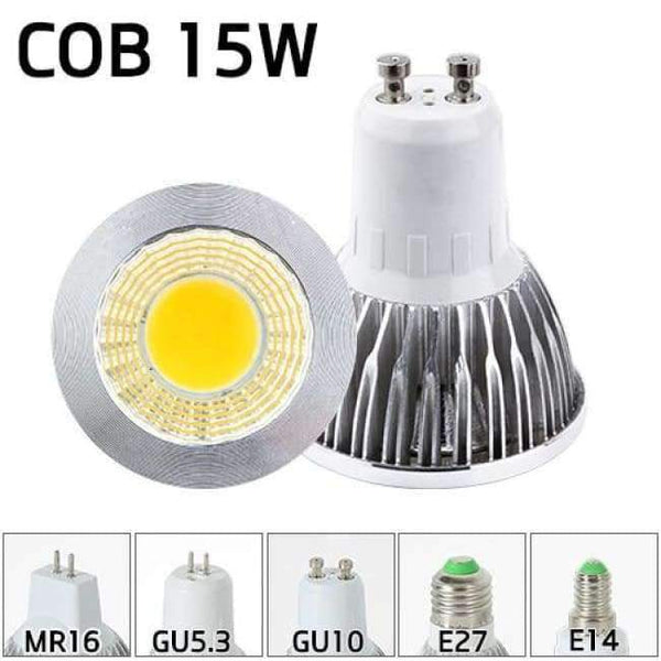 Planet Gates COB 15W / E14 85V-265V / No, Cold White Led Bulb Spotlight MR16 GU10 Light E27 E14 Spot Lamp 2835 SMD Lampada GU5.3 220V 110V 12V 3W COB bulb 9W 12W 15W For Home Decor