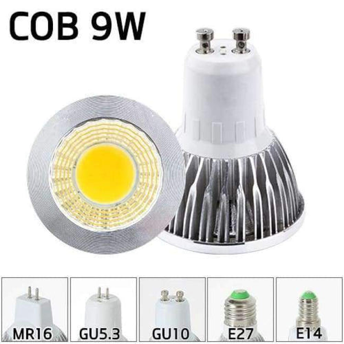 Planet Gates COB 9W / E14 85V-265V / No, Cold White Led Bulb Spotlight MR16 GU10 Light E27 E14 Spot Lamp 2835 SMD Lampada GU5.3 220V 110V 12V 3W COB bulb 9W 12W 15W For Home Decor