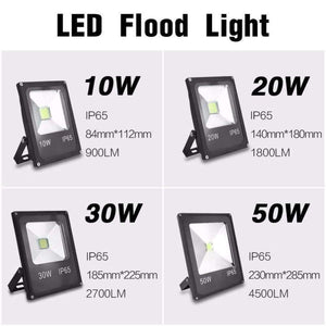 Flood Light Outdoor Lamp Led Spotlight Reflector Sensor Floodlight Rgb 10W 20W 30W 50W Waterproof Garden 12V 220V 110V Lighting