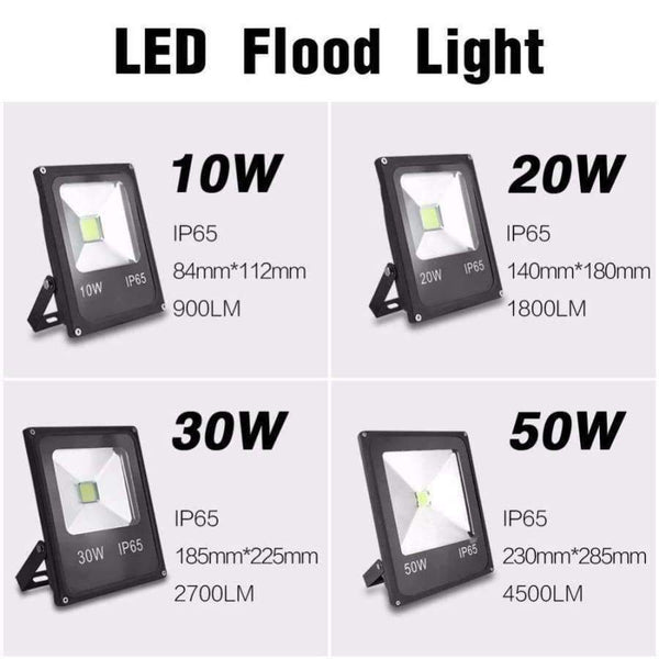 Flood Light Outdoor Lamp Led Spotlight Reflector Sensor Floodlight Rgb 10W 20W 30W 50W Waterproof Garden 12V 220V 110V Lighting