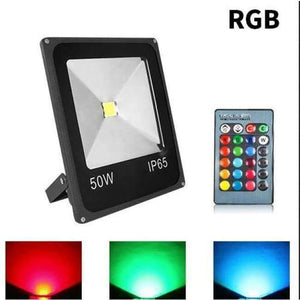 Planet Gates COB With RGB Remote / AC 220V 10W Led Flood Light Outdoor Spotlight Floodlight 10W 20W 30W 50W Wall Washer Lamp Reflector IP65 Waterproof Garden 220V RGB Lighting