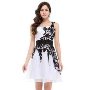 Cocktail Dresses 2018 Grace Karin elegant Black Lace One shoulder vestido knee length Party dresses robe de cocktail