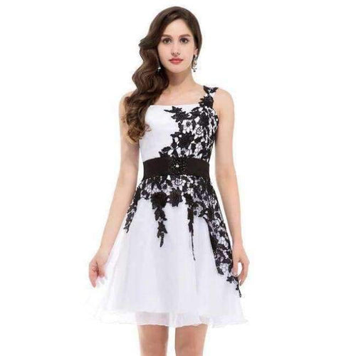 Cocktail Dresses 2018 Grace Karin elegant Black Lace One shoulder vestido knee length Party dresses robe de cocktail