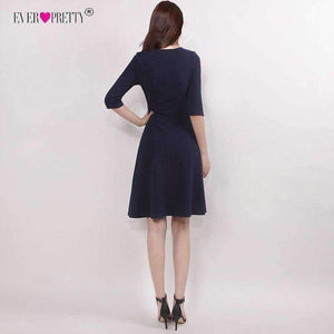 Planet Gates Cocktail Dresses 2018 Deep V-Neck Half Sleeves Short Party Gown EZ03047 Casual A-Line OL Women Vestido Fiesta Coctel