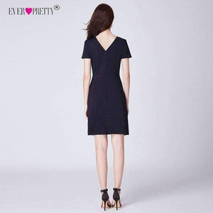 Planet Gates Cocktail Dresses 2018 Navy Blue Classic Short Sleeves V Neck AS03010NB Party Gowns Cheap OL Bodycon Dress Above Knee