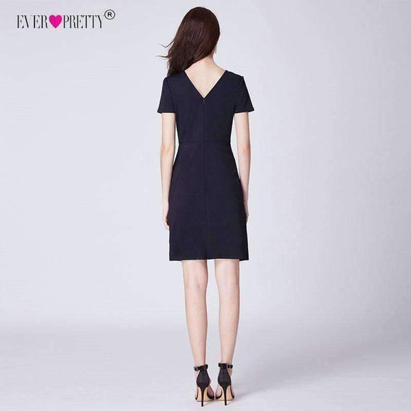 Planet Gates Cocktail Dresses 2018 Navy Blue Classic Short Sleeves V Neck AS03010NB Party Gowns Cheap OL Bodycon Dress Above Knee