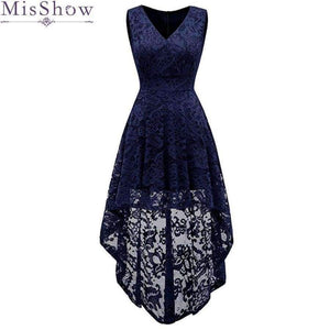 Planet Gates Cocktail Dresses Lace Short Front Long Back Dresses Elegant High Low V-Neckline 2018  Sexy Women Special Occasion Dress