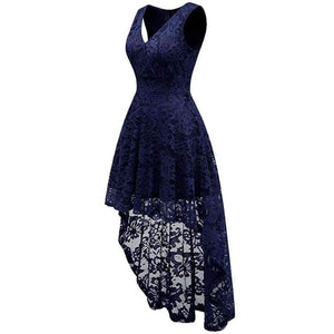 Planet Gates Cocktail Dresses Lace Short Front Long Back Dresses Elegant High Low V-Neckline 2018  Sexy Women Special Occasion Dress