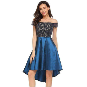 Planet Gates Cocktail Dresses Unique High/Low Embroidery Lace Short Party Gown CG00718 Vintage Knee Length vestido coctel