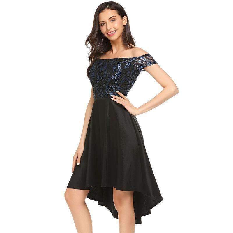 Planet Gates Cocktail Dresses Unique High/Low Embroidery Lace Short Party Gown CG00718 Vintage Knee Length vestido coctel