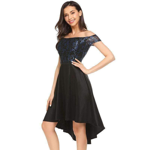 Planet Gates Cocktail Dresses Unique High/Low Embroidery Lace Short Party Gown CG00718 Vintage Knee Length vestido coctel