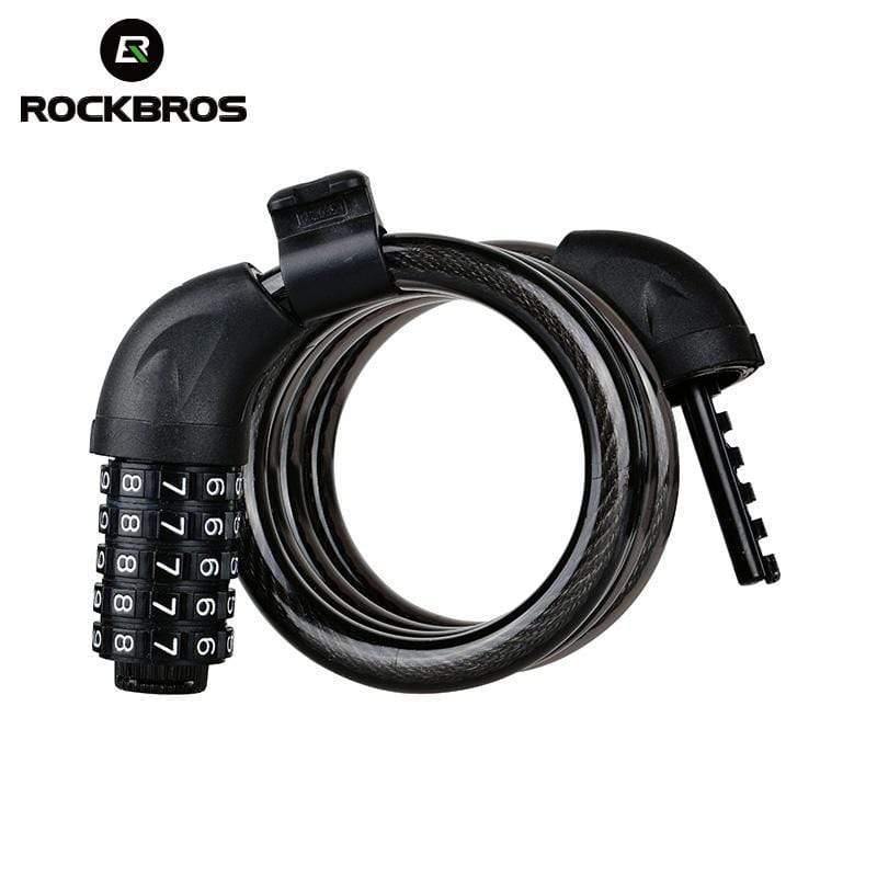 Planet Gates Code Lock Black Bicycle Lock Code Key Locks Bike Cycling Password Combination Security Steel Wire Locks Bicycle Accessories Multicolor