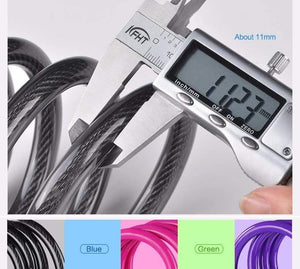 Planet Gates Code Lock Black Bicycle Lock Code Key Locks Bike Cycling Password Combination Security Steel Wire Locks Bicycle Accessories Multicolor