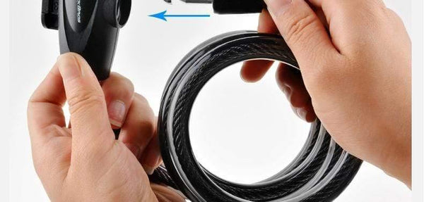 Planet Gates Code Lock Black Bicycle Lock Code Key Locks Bike Cycling Password Combination Security Steel Wire Locks Bicycle Accessories Multicolor