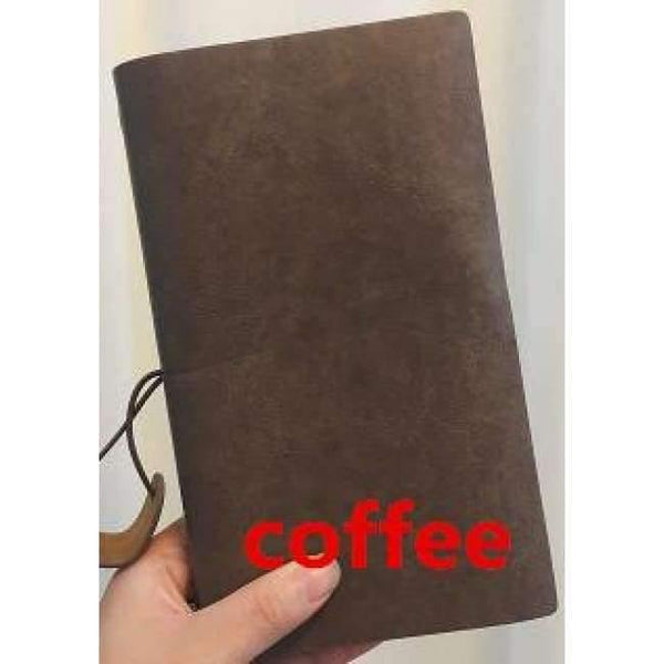 Planet Gates coffe / A6 Paperboat Vintage Logo Custom A6 Notebook Genuine Leather Diary Planner Rings Office Diary Spiral Travelers Writing pad