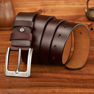 Planet Gates coffee 1 / 120cm less 35to37 ln Quality Genuine Leather Luxury Strap Male Belts For Men Jeans Casual Belt Pin Buckle