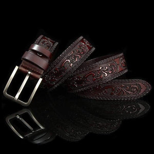 Belts For Men High Quality Cow Genuine Leather Designer Belt Male Fashion Classic Vintage Pin Buckle Strap For Cowboy Jeans