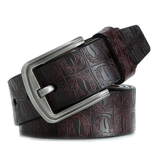 Brand Luxury Design Pin Buckle Genuine Leather Cowhide Belt Jeans Belts For Men Business Cowboy Belts Hot Sale