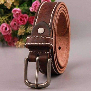 Planet Gates Coffee / 100cm CUKUP Ladies Quality Pure Cow Cowhide Leather Belts Pin Buckle Casual Styles Jeans Genuine Belts for Women 2.4cm Width NCK374