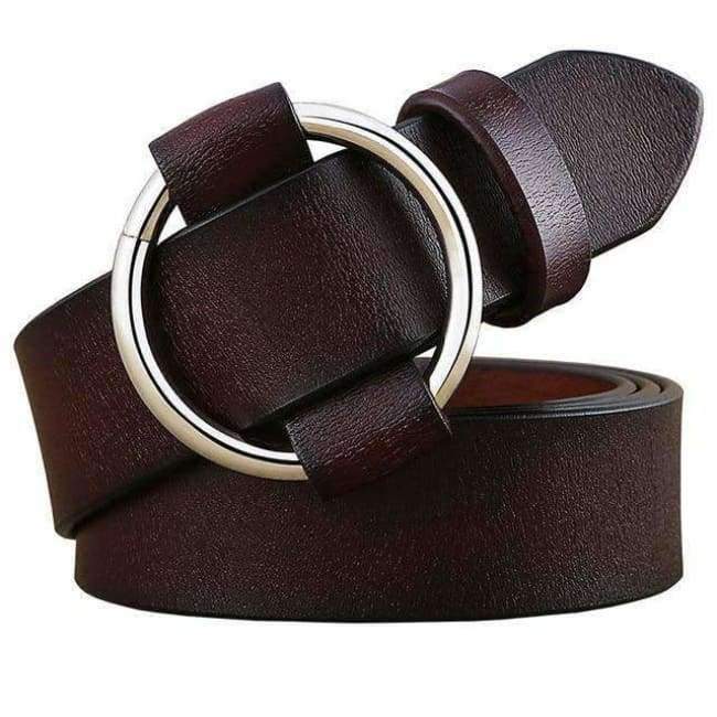 Planet Gates Fashion Round Ring buckle belt woman 2018 Genuine leather belts for women Quality Second layer cowskin strap for jeans or dress