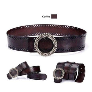 Planet Gates Coffee / 103cm New Arrival Women Korean Style Cowhide Wide Belt Fashion Female Genuine Leather Coat Skirt Decoration Belts Top Quality