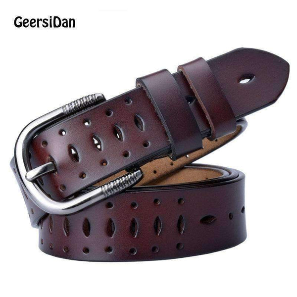 Planet Gates coffee / 105cm GEERSIDAN 2018 Good Women belts cow genuine leather pin buckle vintage style top quality newest luxury female strap original