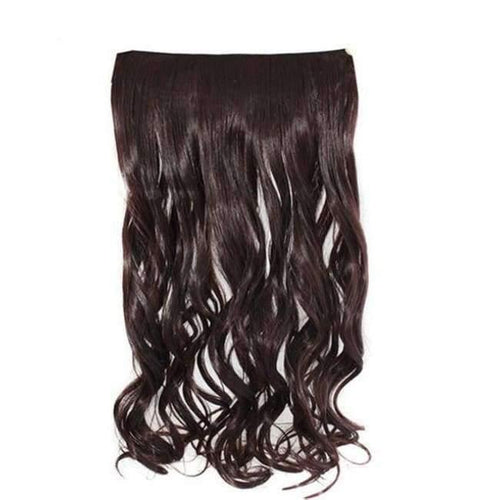 Planet Gates Coffee / 10inches 5 clips in hair extension pony tail blonde extensions wavy heat resistant long clip synthetic hairpiece one piece WoodFestival