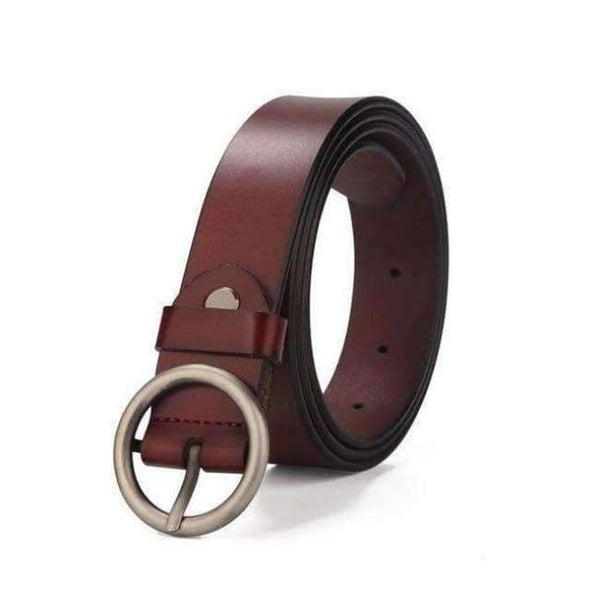 Bison Denim Designer Belts Women Strap High Quality Genuine Leather Famous Brand Ladies Casual Style Luxury Female Belt N60196 - Coffee /