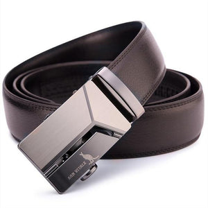 Planet Gates COFFEE / 110cm Leather Belt High Quality New Designer Belts Men Luxury Strap Male Waistband Fashion Vintage Buckle Belt for Jeans