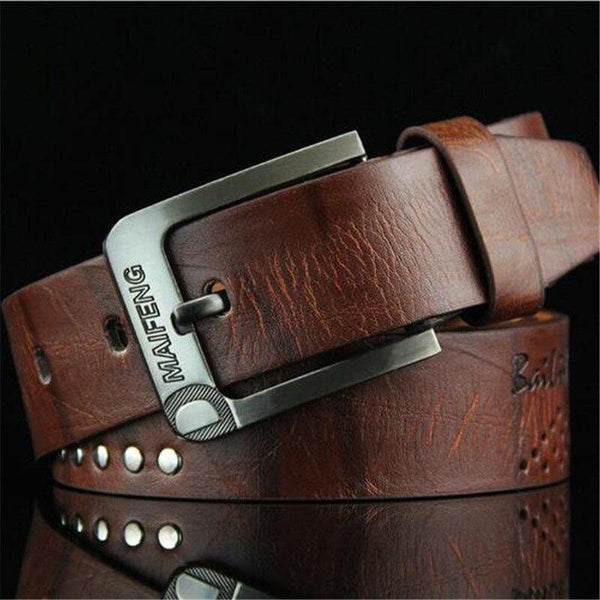 Men's Rivet Belt Fashion Trousers Pin Buckle Belt Wild Retro Strap Male New Luxury Belt Cummerbunds Ceinture Homme