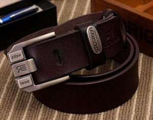 Designer high quality  luxury brand genuine leather pin buckle belt for men fashion business men belts male strap - Planet Gates