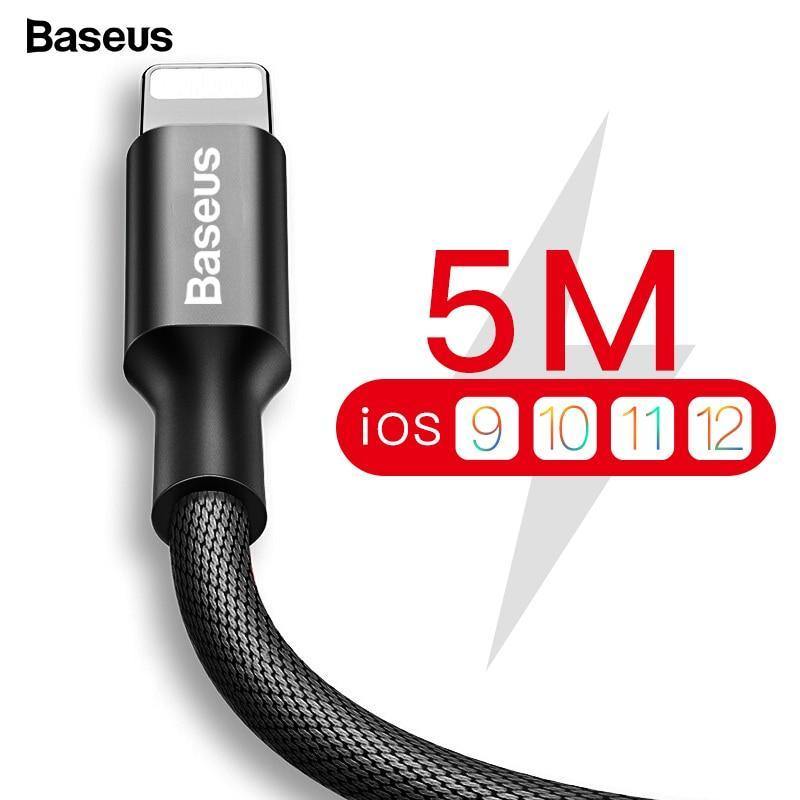 Planet Gates Coffee / 120cm USB Cable For iPhone, Baseus Fast Data Charging Charger Cable For iPhone XS Max XR X 8 7 6 6S 5 5S iPad Cord Mobile Phone Cable