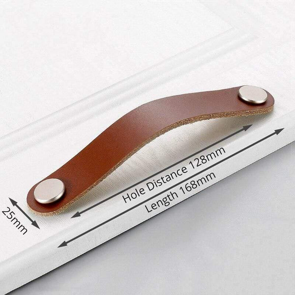 Leather Cabinet Knobs and Handles for Kitchen Cupboard Door Pulls Black Brown Furniture Handle Wardrobe Dresser Knobs