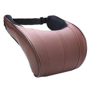 Planet Gates Coffee 1Pcs 3 Colors PU Leather Auto Car Neck Pillow Memory Foam Pillows Neck Rest Seat Headrest Cushion Pad High Quality