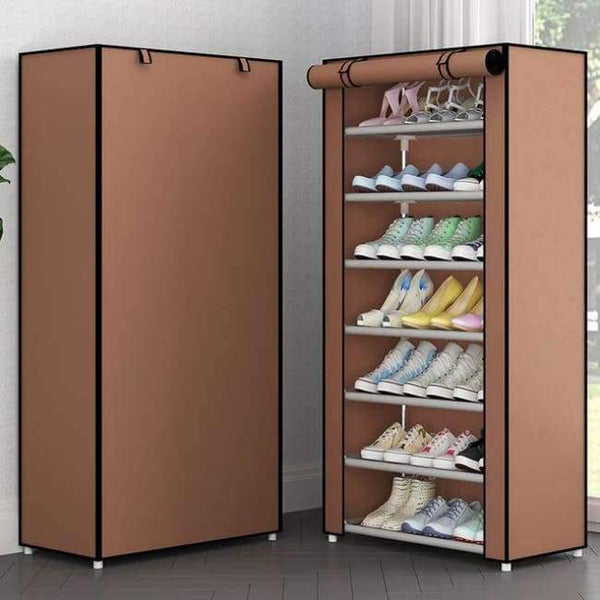 Planet Gates Coffee 8L / China Simple Multi-Layer Shoe Rack Oxford Cloth Galvanized Tube Assembled Storage Cabinet Dorm Shoes Shelf Closet for Home Furniture