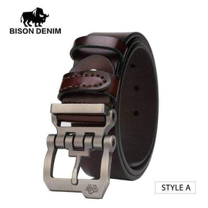 Planet Gates COFFEE A / China / 110cm Genuine leather belt for men gift designer belts men's high quality Cowskin Personality buckle,Vintage jeans