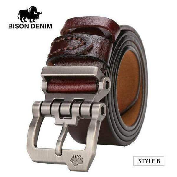 Planet Gates COFFEE B / China / 110cm Genuine leather belt for men gift designer belts men's high quality Cowskin Personality buckle,Vintage jeans