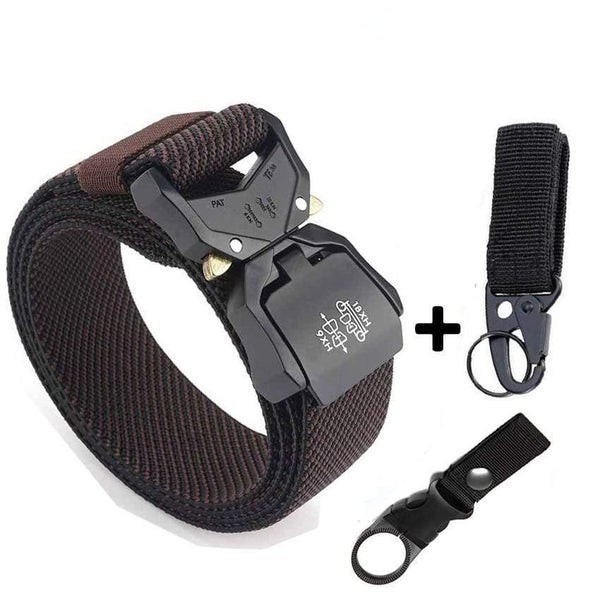 Jeans Belt For Men Aluminum Alloy Pluggable Buckle Training Tactical Belts Comfortable High Quality Male Belt Hunting